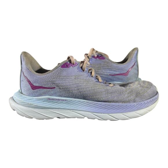 HOKA One One Mach 5 Women’s 8 B Running Shoes Purple Lavender ProFly+ Trainers - Picture 7 of 8